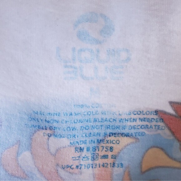 Grateful Dead T Shirt Girls M Summer Tour Bus Tie Dye Liquid Blue Modern Tee - Picture 4 of 9